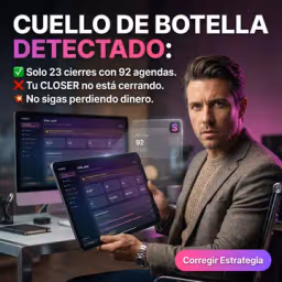 Ejemplo visual publicitario para una solución de proceso comercial